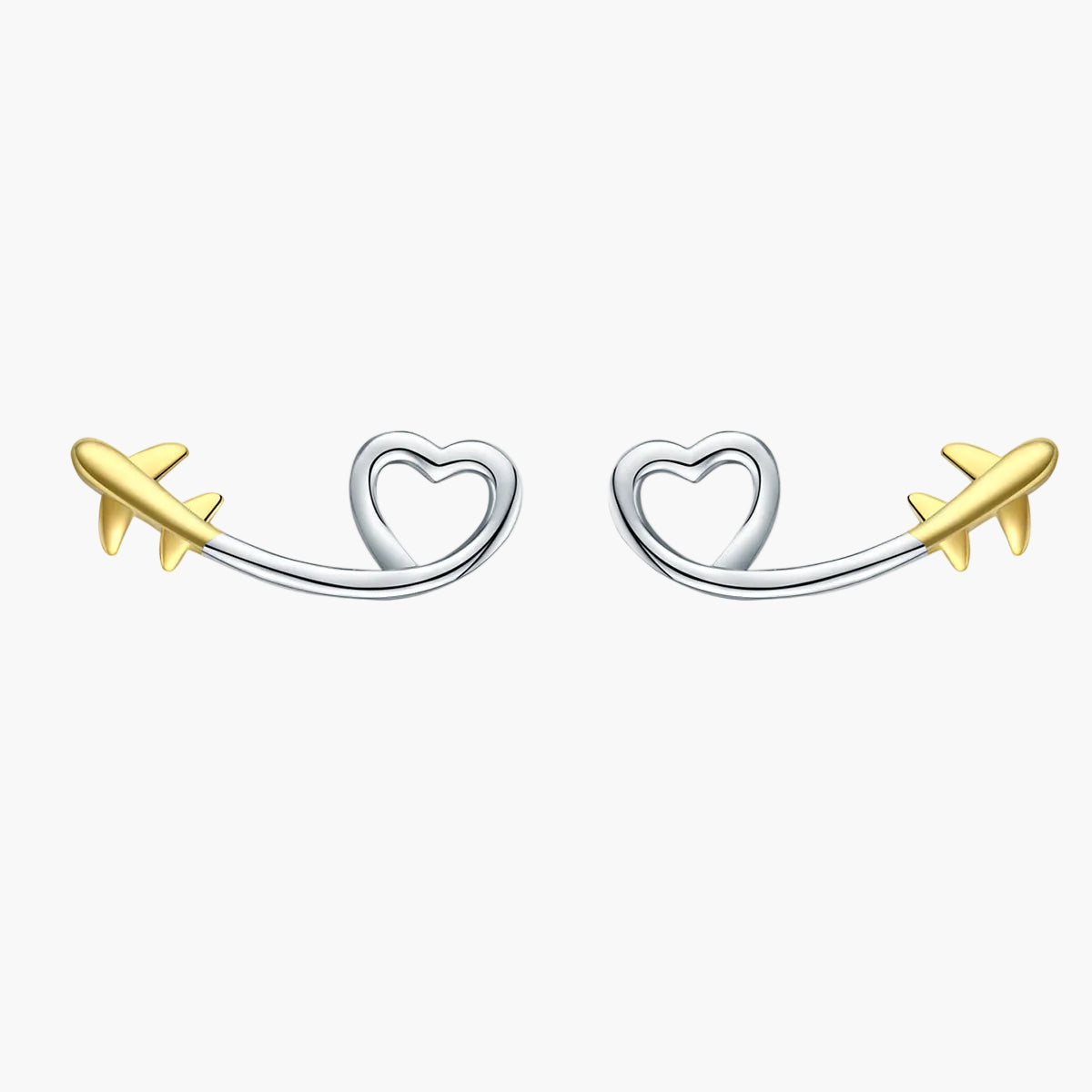 "Sylvory 925 Sterling Silver Airborne Affection Studs"