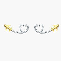"Sylvory 925 Sterling Silver Airborne Affection Studs"
