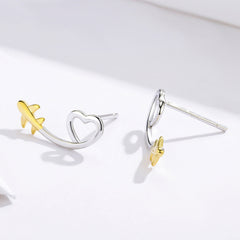 "Sylvory 925 Sterling Silver Airborne Affection Studs"