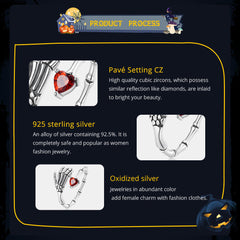 "Sylvory 925 Sterling Silver Bony Affair Ring"