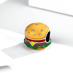 "Sylvory 925 Sterling Silver Burger Bliss Charm"
