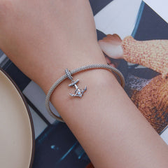 "Sylvory 925 Sterling Silver Captivating Anchor Charm"