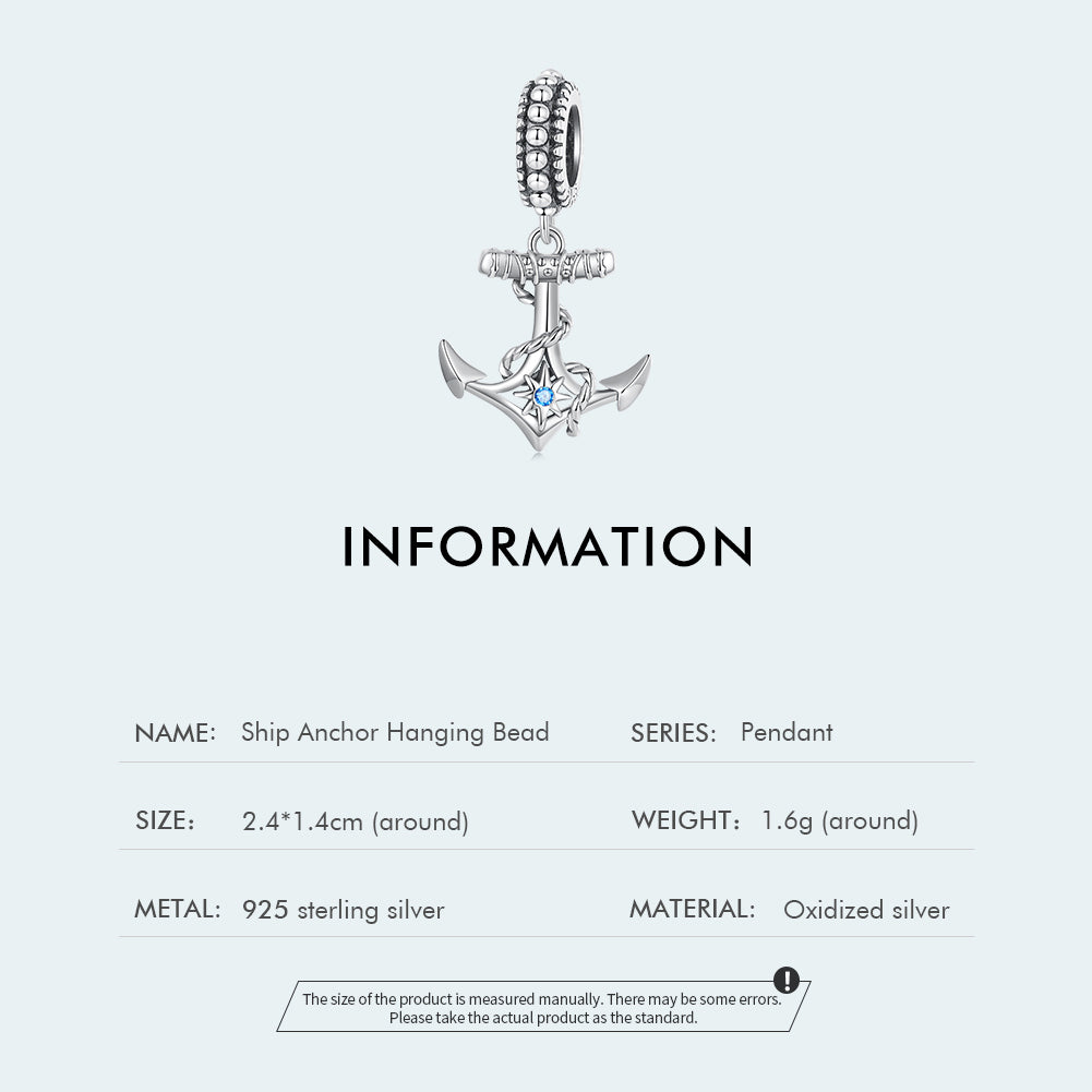 "Sylvory 925 Sterling Silver Captivating Anchor Charm"