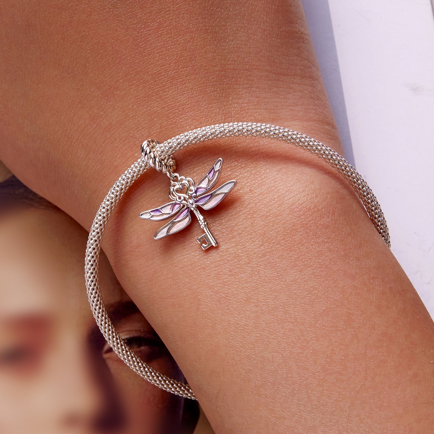 "Sylvory 925 Sterling Silver Celestial Key Charm"