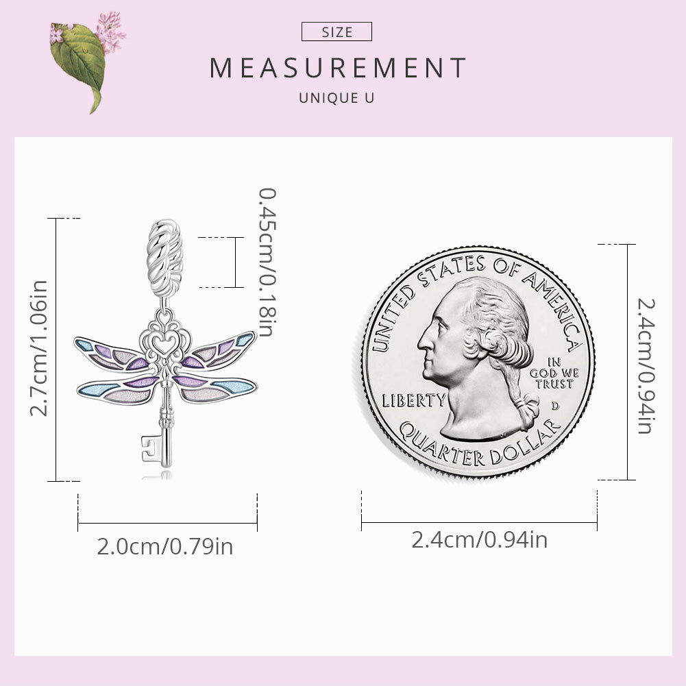 "Sylvory 925 Sterling Silver Celestial Key Charm"