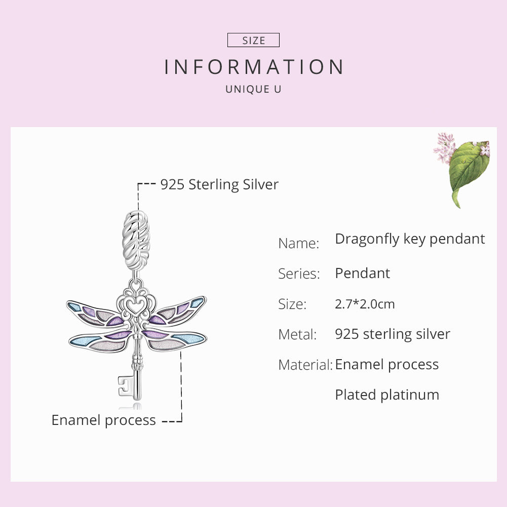 "Sylvory 925 Sterling Silver Celestial Key Charm"