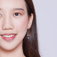 "Sylvory 925 Sterling Silver Cloudy Shower Earrings"