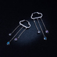 "Sylvory 925 Sterling Silver Cloudy Shower Earrings"