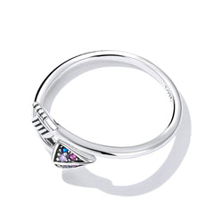 "Sylvory 925 Sterling Silver Colorburst Arrow Ring"