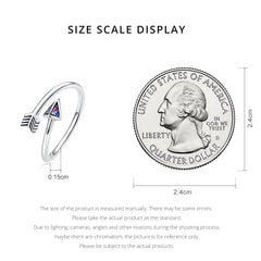 "Sylvory 925 Sterling Silver Colorburst Arrow Ring"