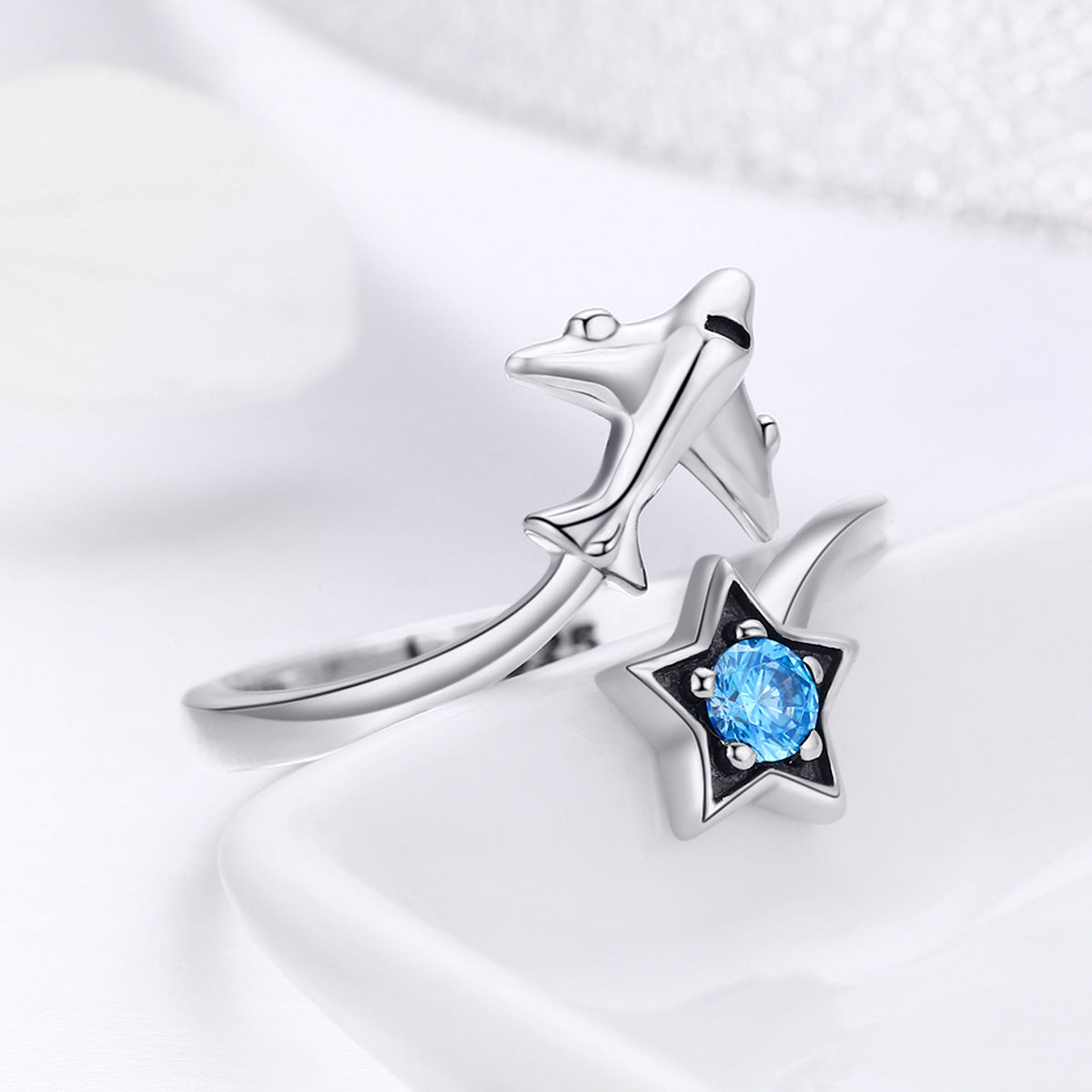 "Sylvory 925 Sterling Silver Cosmic Flight Ring"