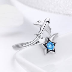 "Sylvory 925 Sterling Silver Cosmic Flight Ring"