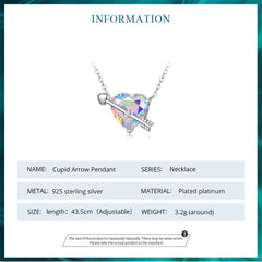 "Sylvory 925 Sterling Silver Cupid's Heartstone Necklace"