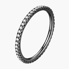 "Sylvory 925 Sterling Silver Dark Horizon Ring"