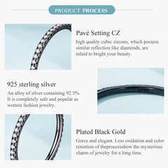 "Sylvory 925 Sterling Silver Dark Horizon Ring"