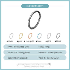 "Sylvory 925 Sterling Silver Dark Horizon Ring"