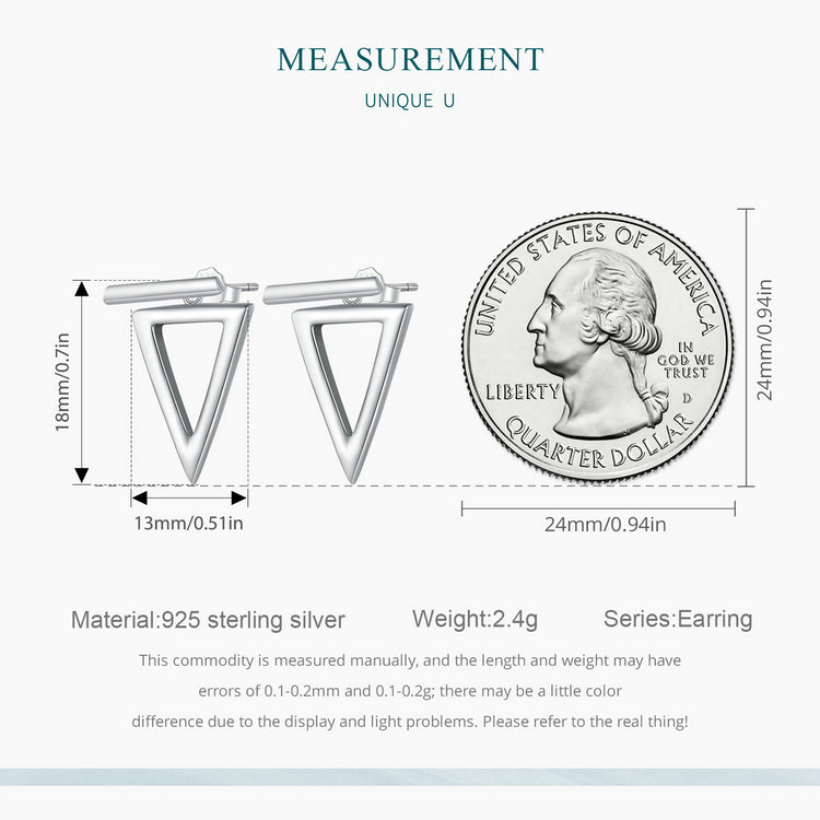 "Sylvory 925 Sterling Silver Dash of Geometry Earring"