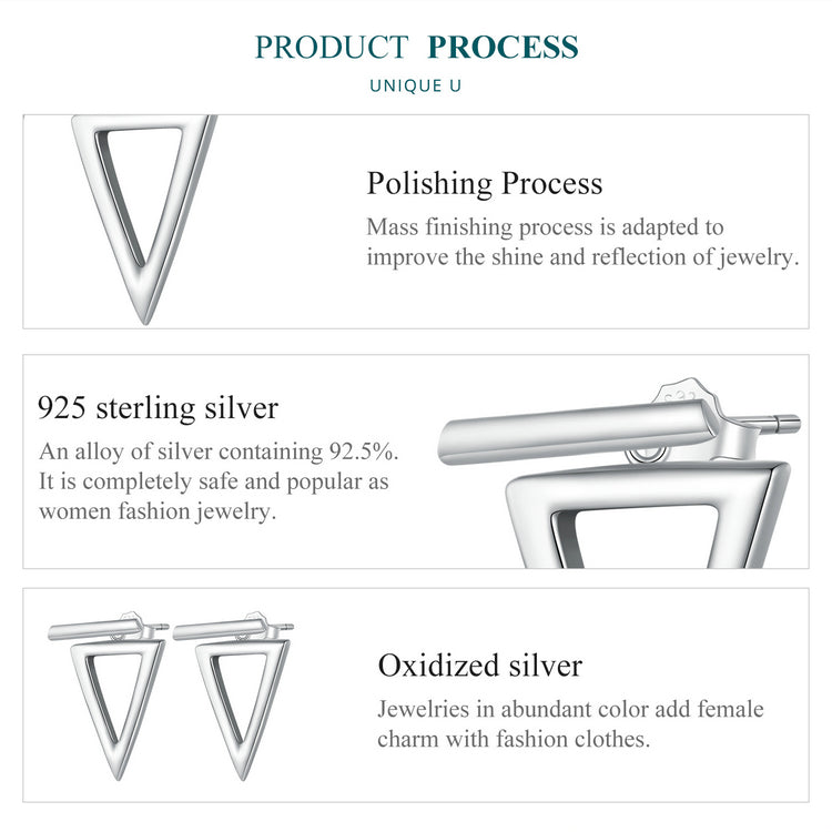 "Sylvory 925 Sterling Silver Dash of Geometry Earring"