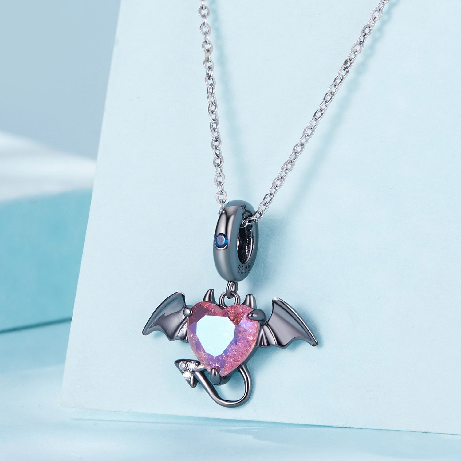 "Sylvory 925 Sterling Silver Devilish Heart Charm"