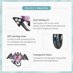 "Sylvory 925 Sterling Silver Devilish Heart Charm"