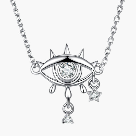 "Sylvory 925 Sterling Silver Divine Eye Necklace"
