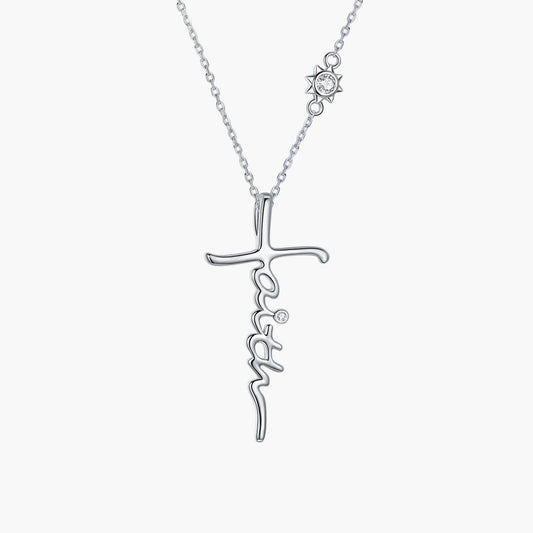 "Sylvory 925 Sterling Silver Divine Faith Necklace"