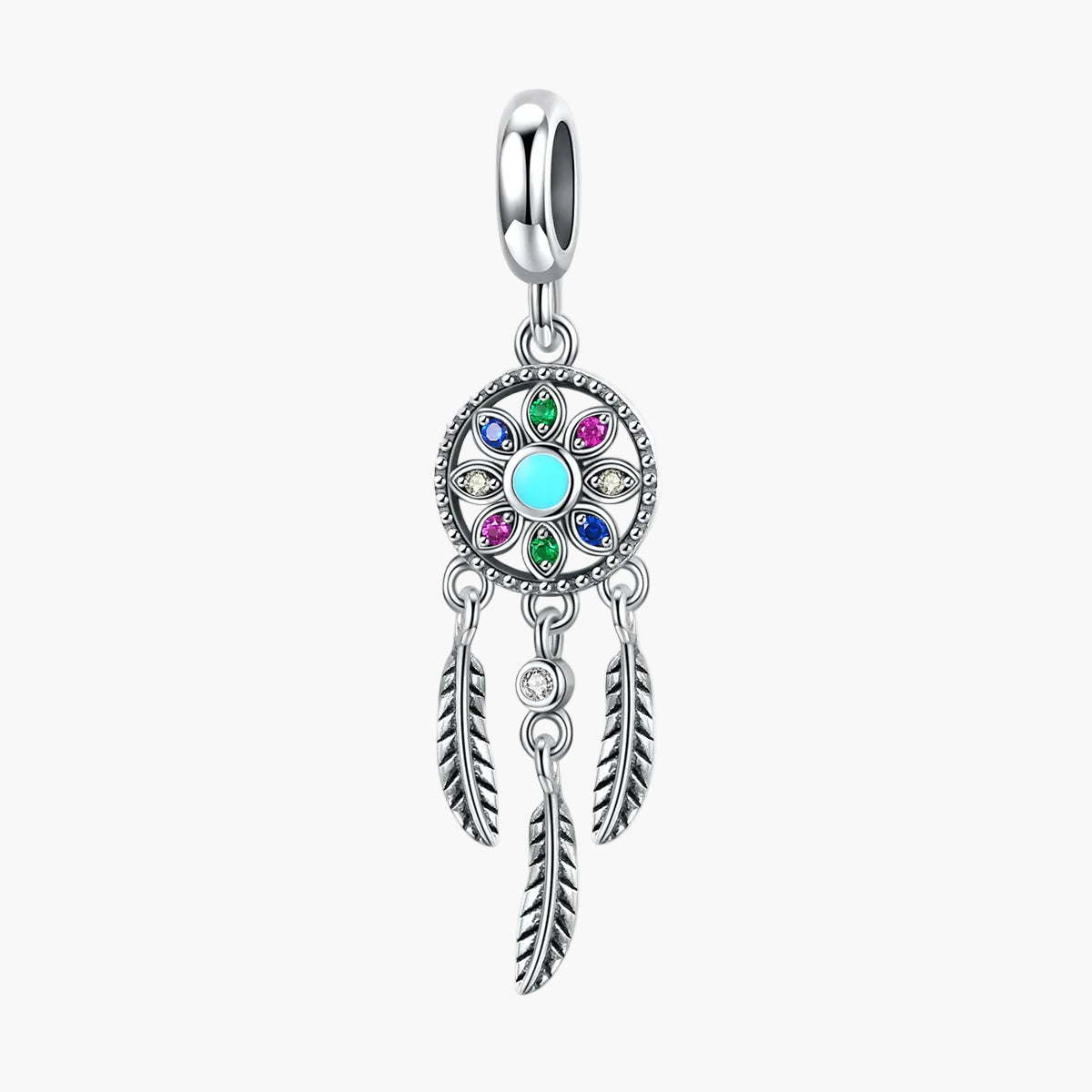 "Sylvory 925 Sterling Silver Dreamcatcher Charm"