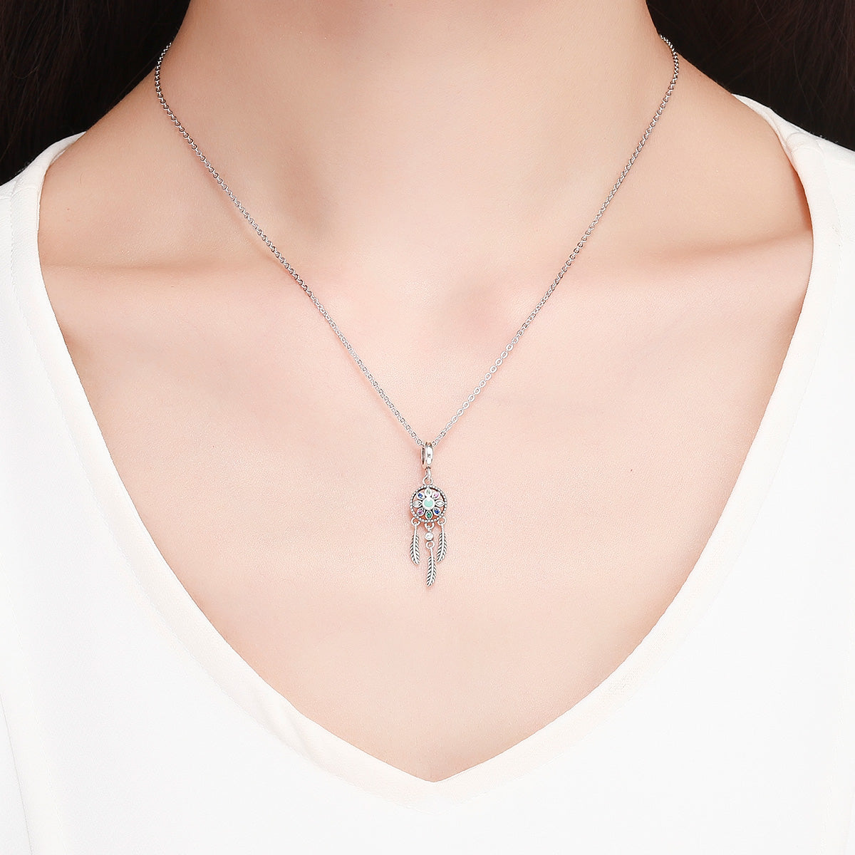 "Sylvory 925 Sterling Silver Dreamcatcher Charm"