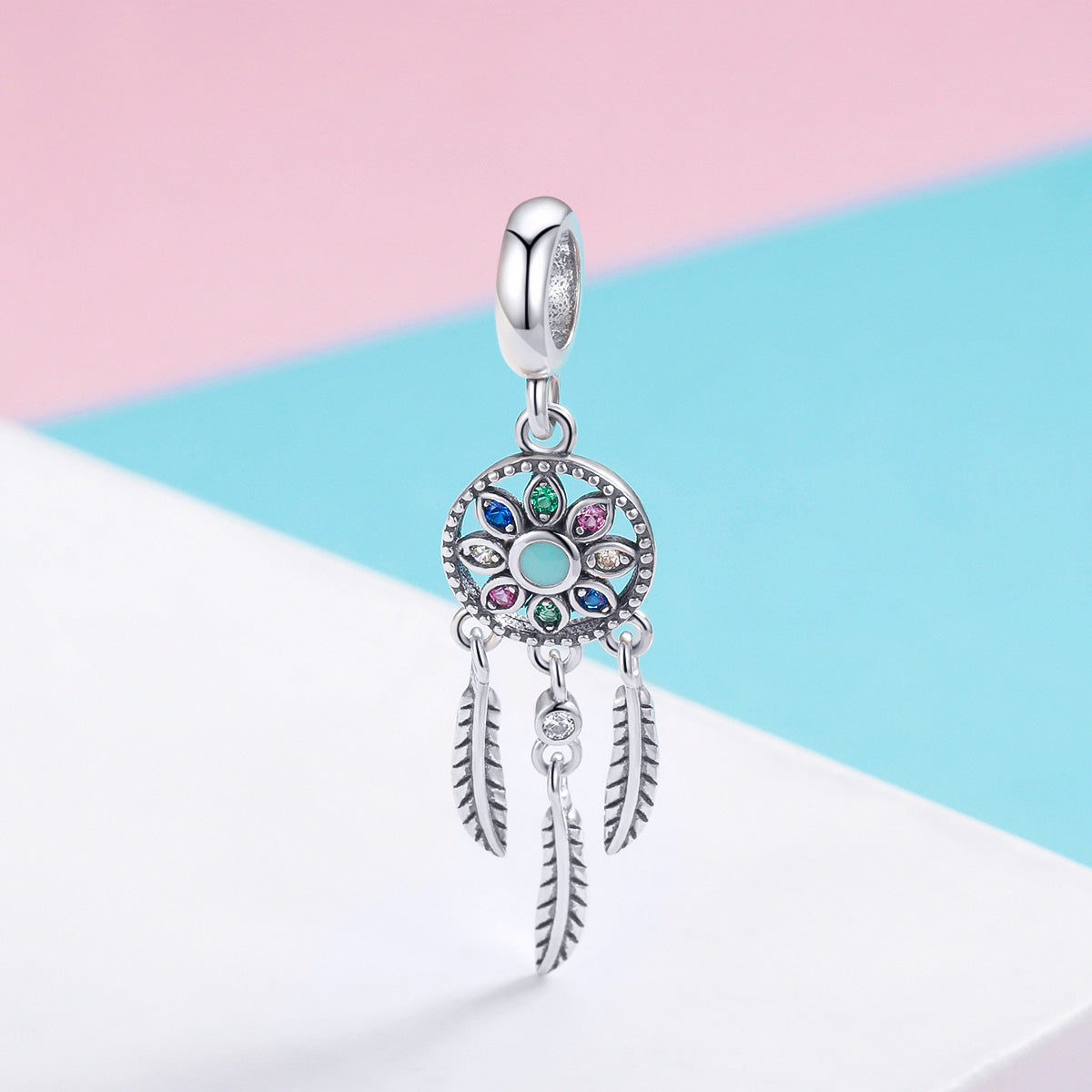 "Sylvory 925 Sterling Silver Dreamcatcher Charm"