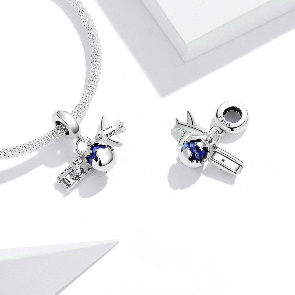 "Sylvory 925 Sterling Silver Earth Explorer Charm"