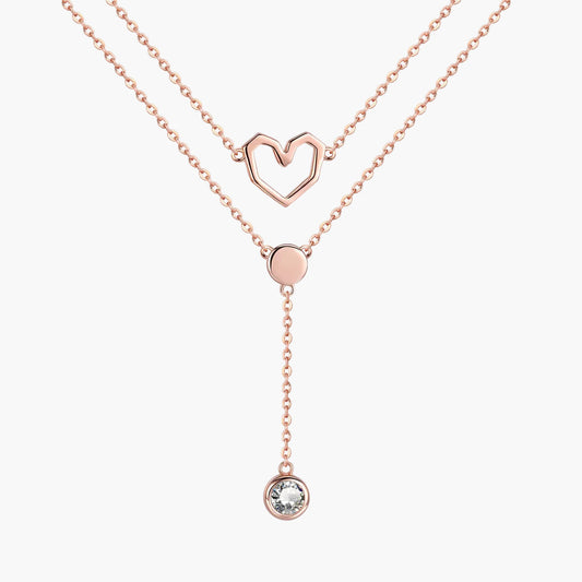 "Sylvory 925 Sterling Silver Eternal Love Layered Necklace"