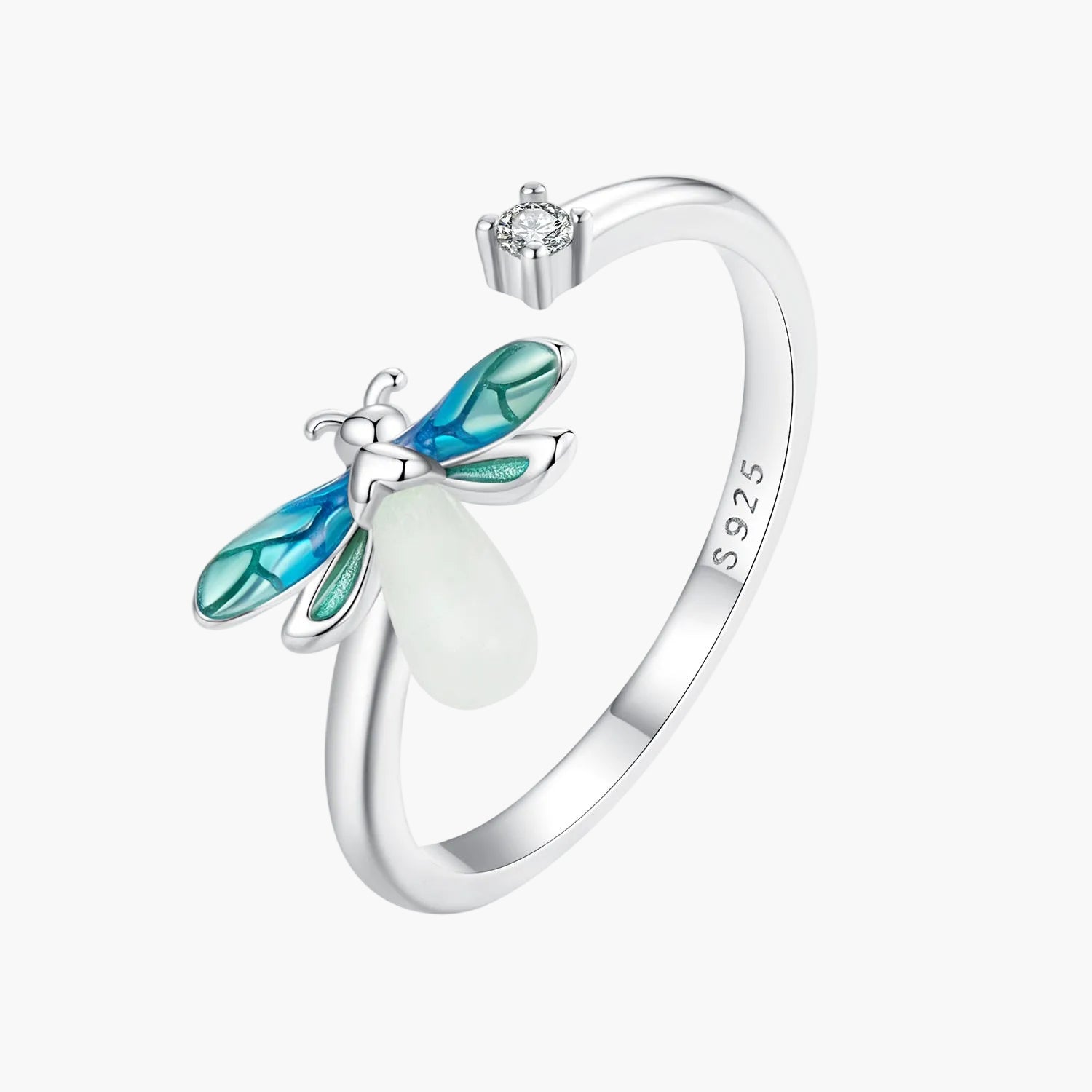 "Sylvory 925 Sterling Silver Firefly Glow Ring"