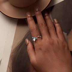 "Sylvory 925 Sterling Silver Firefly Glow Ring"