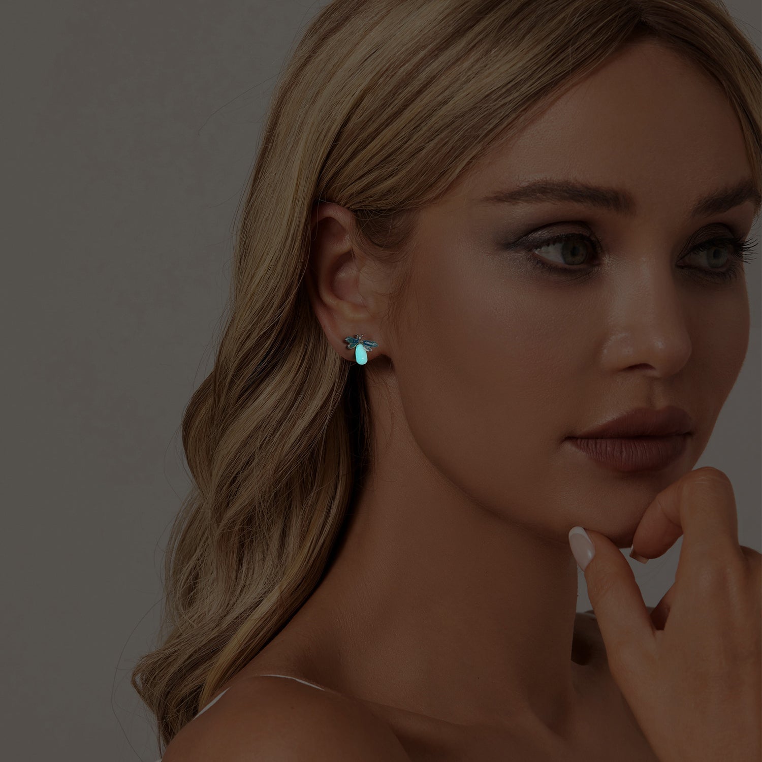 "Sylvory 925 Sterling Silver Firefly Glow Studs"