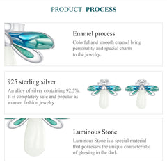"Sylvory 925 Sterling Silver Firefly Glow Studs"