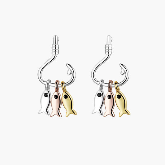"Sylvory 925 Sterling Silver Fisherman's Delight Studs"