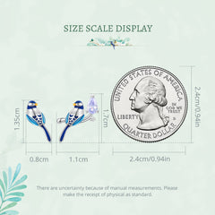 "Sylvory 925 Sterling Silver Flight Bird Studs"