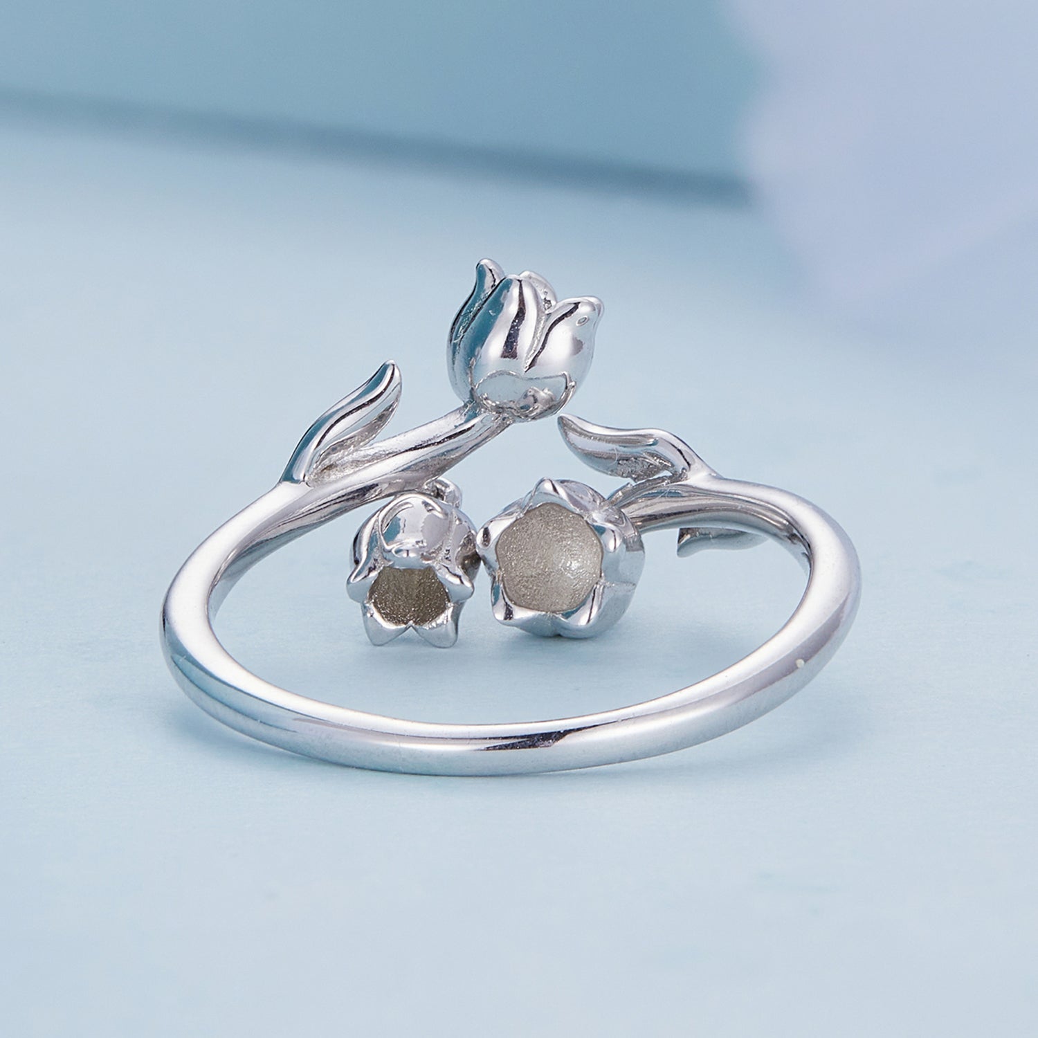 "Sylvory 925 Sterling Silver Floral Carousel Ring"