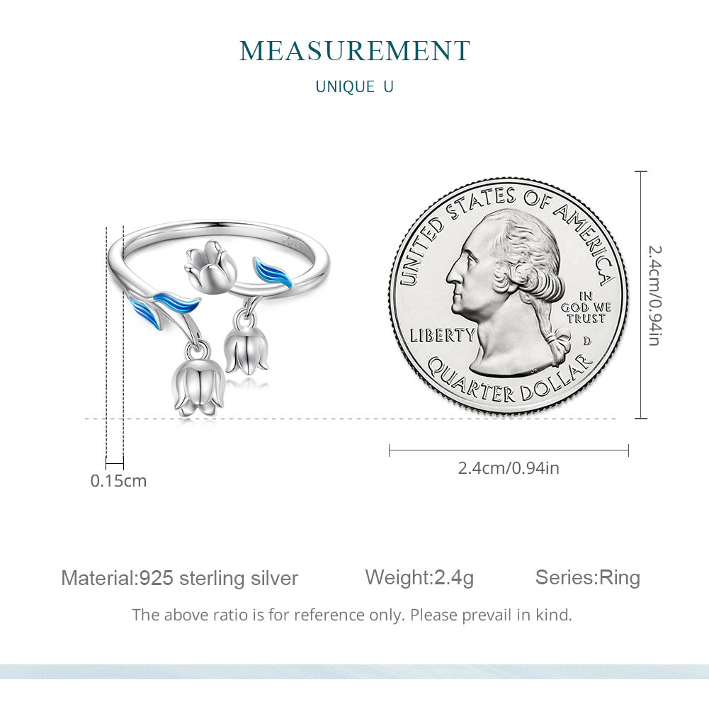 "Sylvory 925 Sterling Silver Floral Carousel Ring"