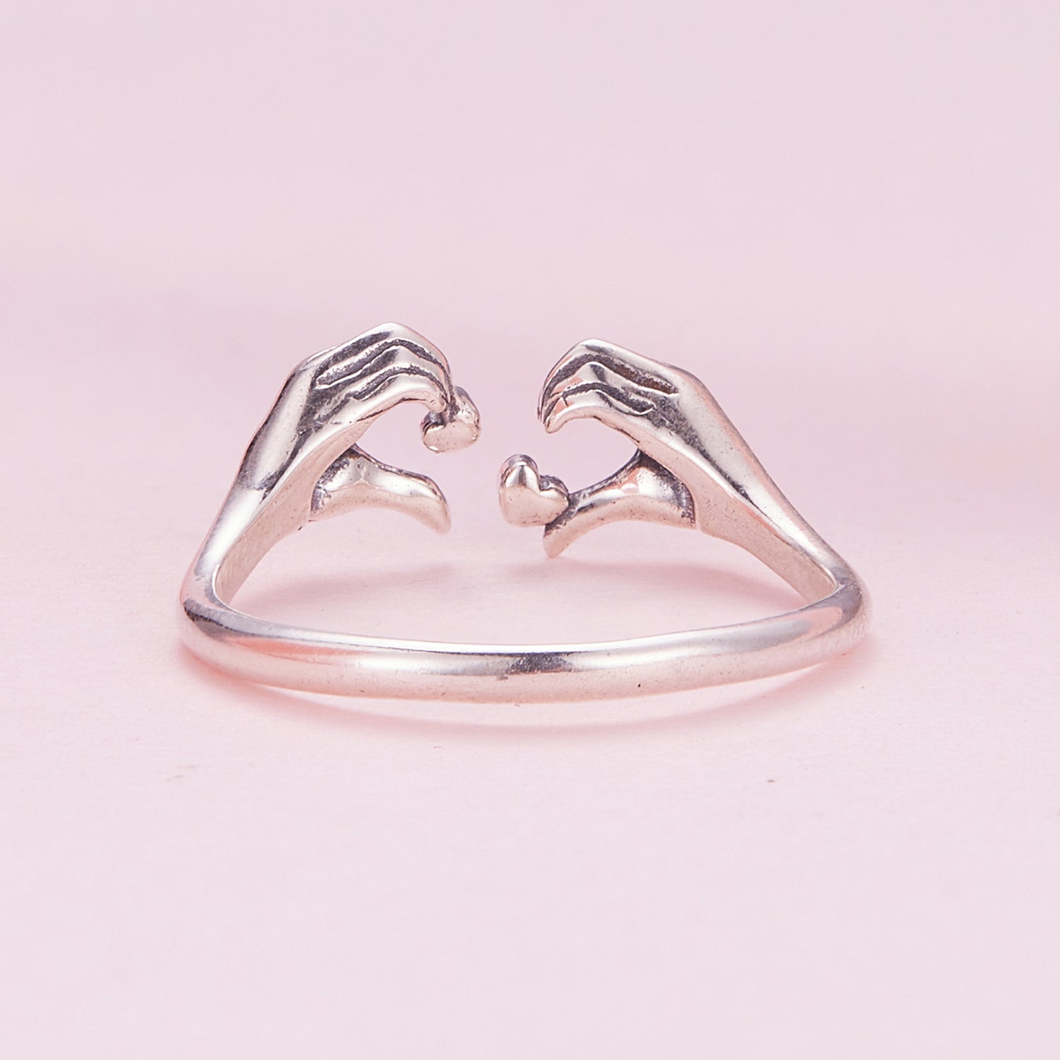 "Sylvory 925 Sterling Silver Gestural Love Ring"