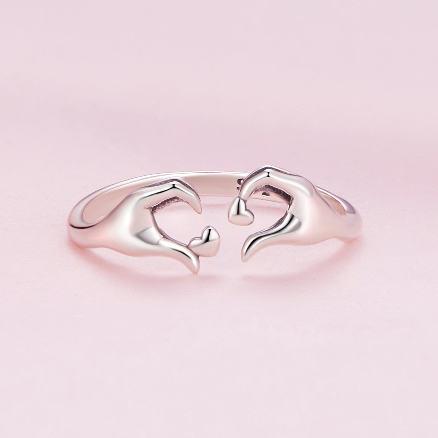 "Sylvory 925 Sterling Silver Gestural Love Ring"