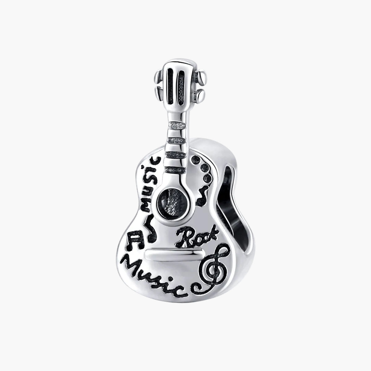"Sylvory 925 Sterling Silver Guitar Groove Charm"
