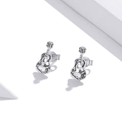 "Sylvory 925 Sterling Silver Guitar Groove Studs"