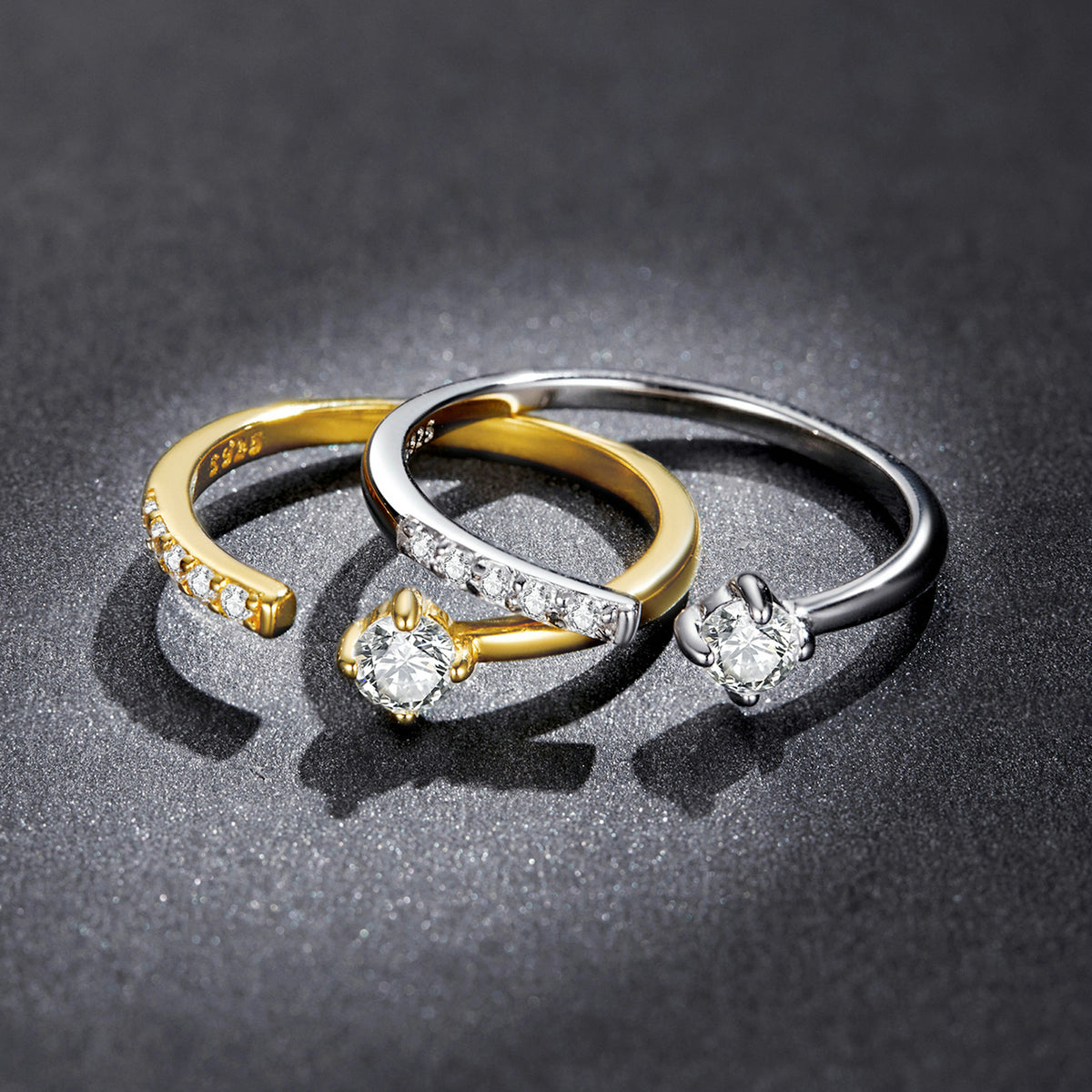 "Sylvory 925 Sterling Silver Halo Delight Ring"