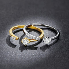 "Sylvory 925 Sterling Silver Halo Delight Ring"