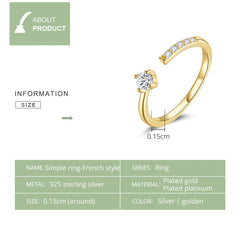 "Sylvory 925 Sterling Silver Halo Delight Ring"