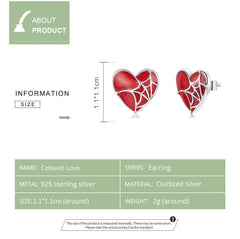 "Sylvory 925 Sterling Silver Heartweb Treasures studs"