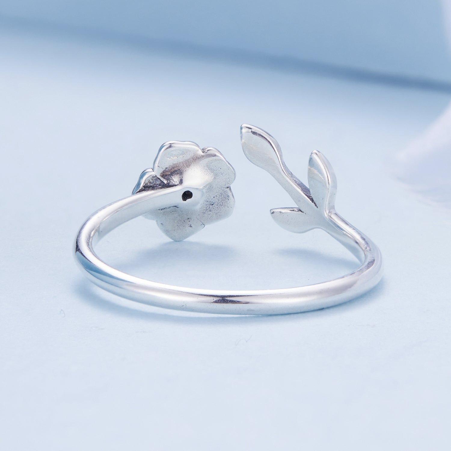 "Sylvory 925 Sterling Silver Lavender Blooms Ring"