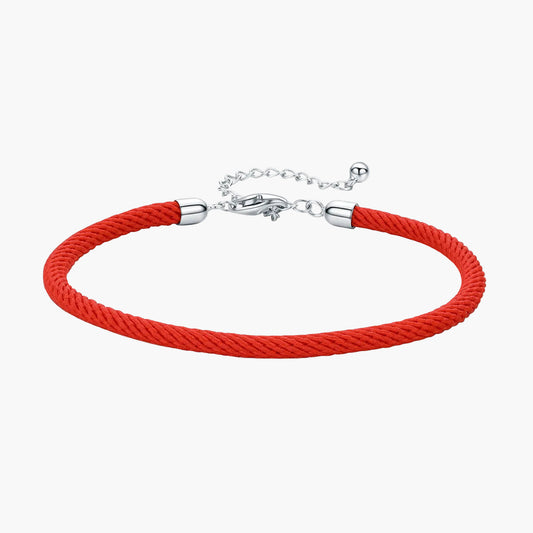 "Sylvory 925 Sterling Silver Memory Rope Charm Keeper Bracelet"