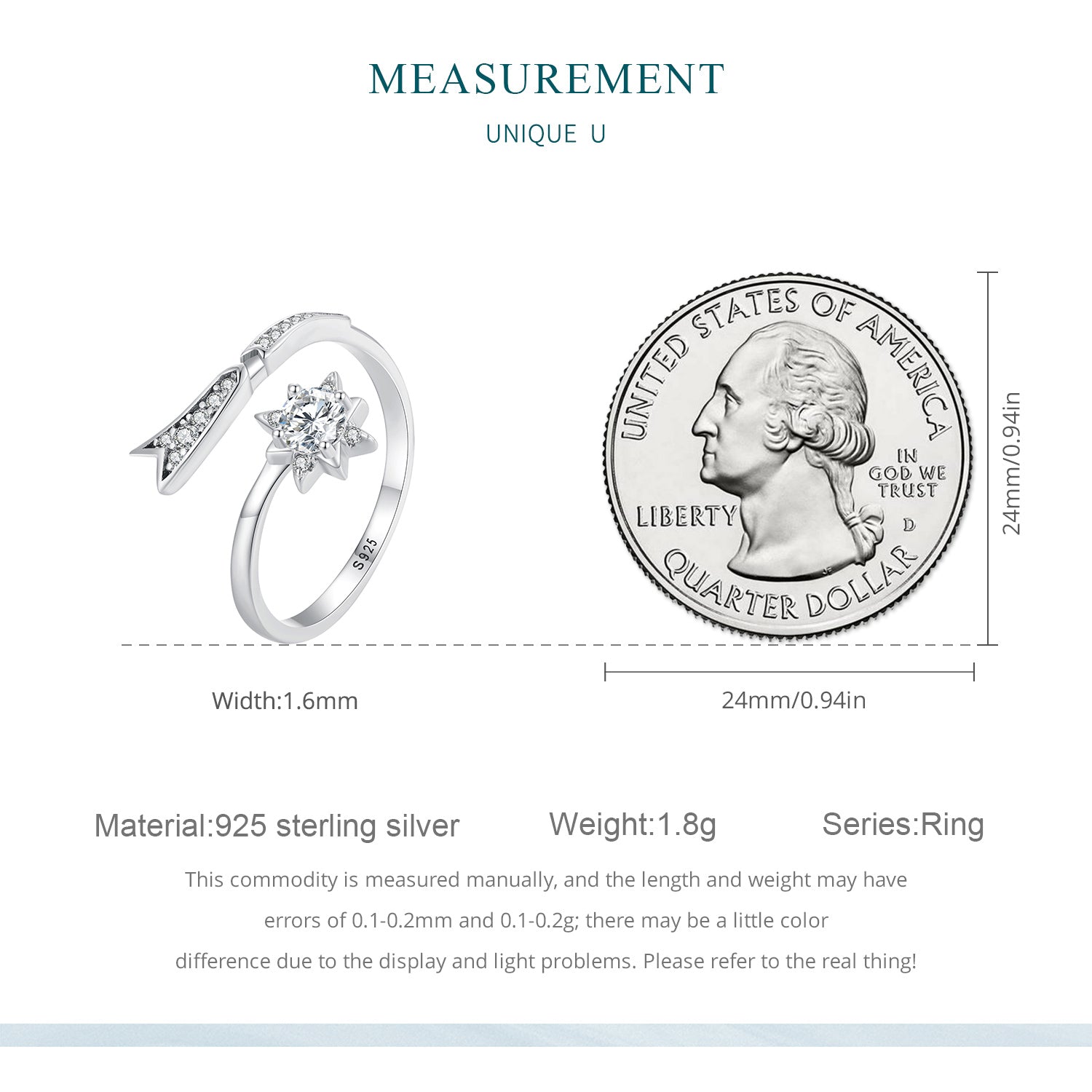 "Sylvory 925 Sterling Silver Meteoric Marvel Ring"